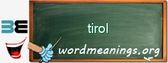 WordMeaning blackboard for tirol